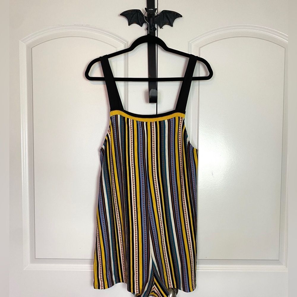 Zara Bohemian, Boho, Romper Multicolor Striped Comfortable NWOT Size L - Picture 4 of 12